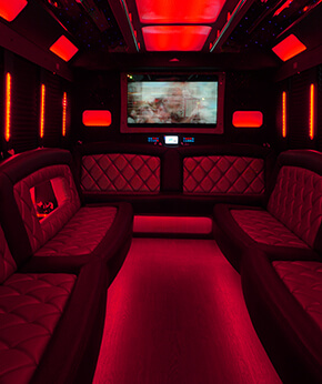 red light party bus